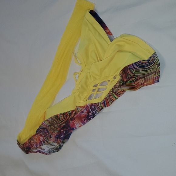 NNT Bartender Colorful Vibrant Print Women's Long-sleeved Waist-cut jumpsuit S - Picture 6 of 11